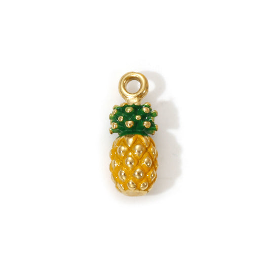 Charms Ananas - Email Jaune Orange