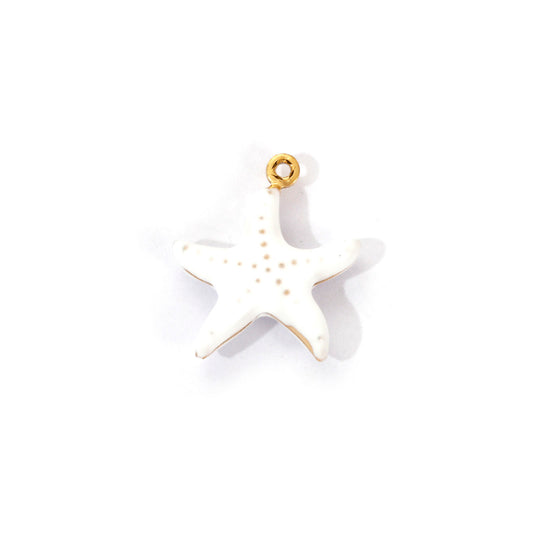 Charms Etoile de mer - Email Blanc
