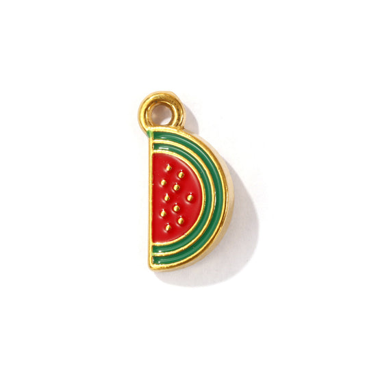 Charms Tranche Pasteque - Email Rouge Vert