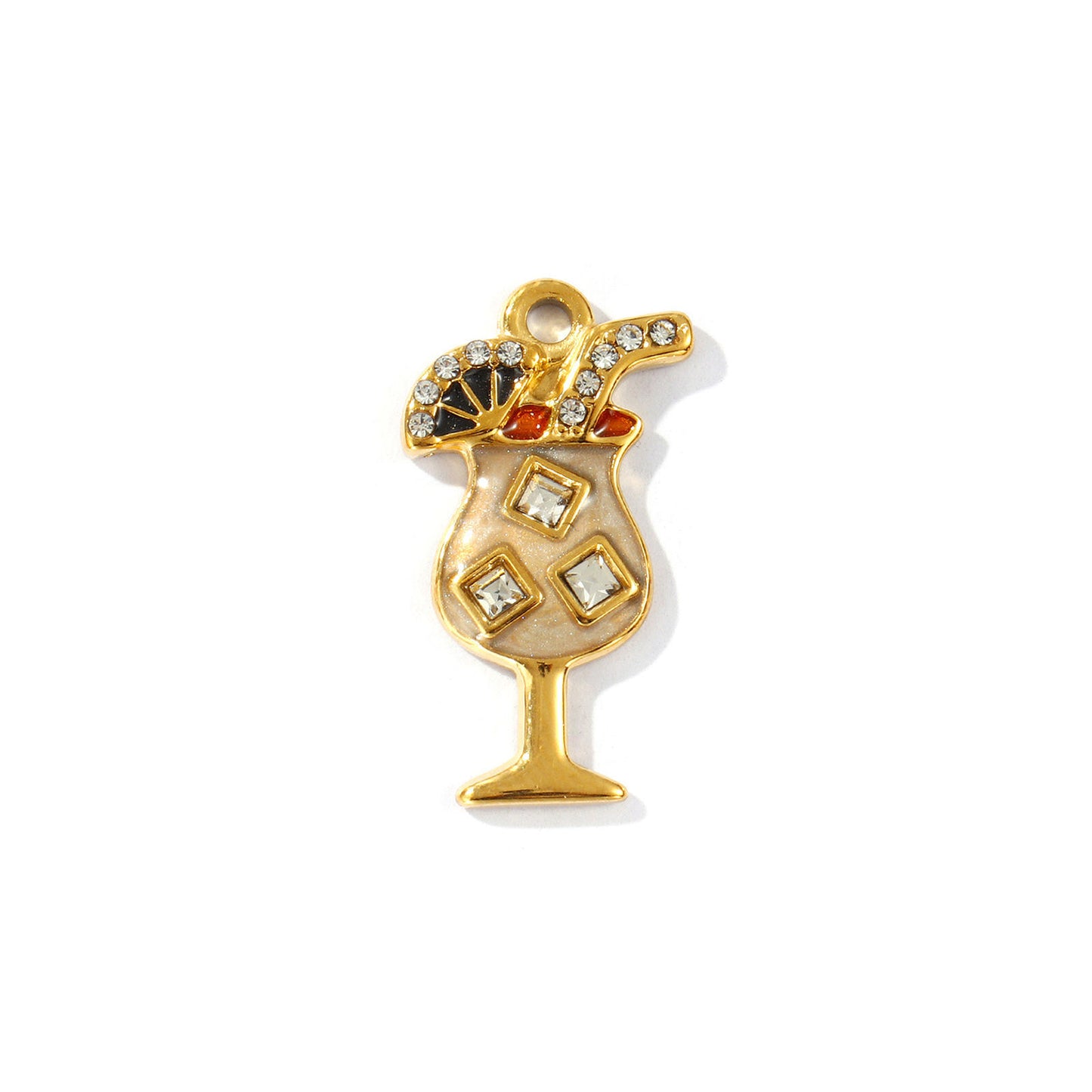 Charms Cocktail Strass - Email Beige