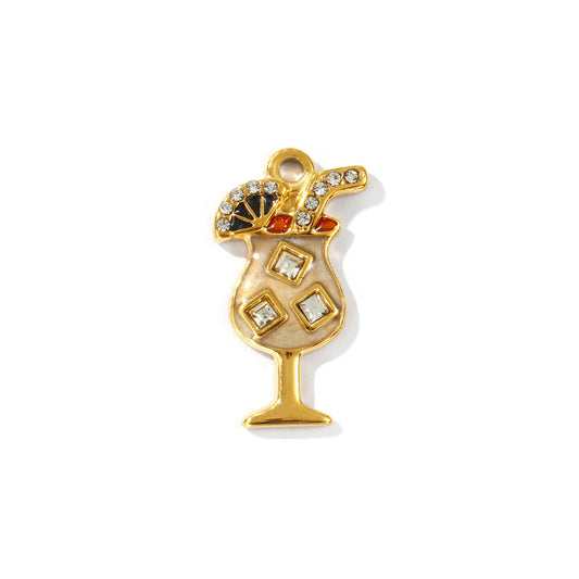 Charms Cocktail Strass - Email Beige