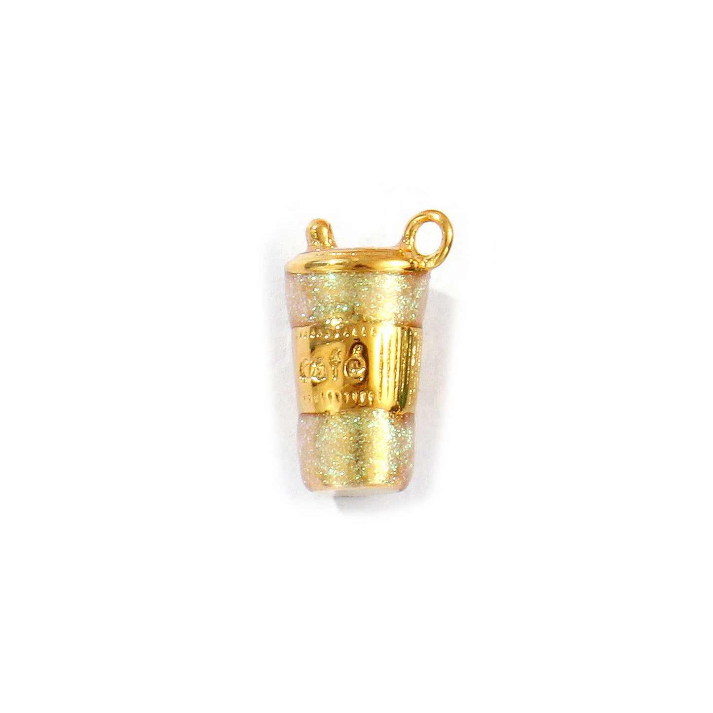 Charms Mug Gourde Stanley - Email Paillette Blanc Beige