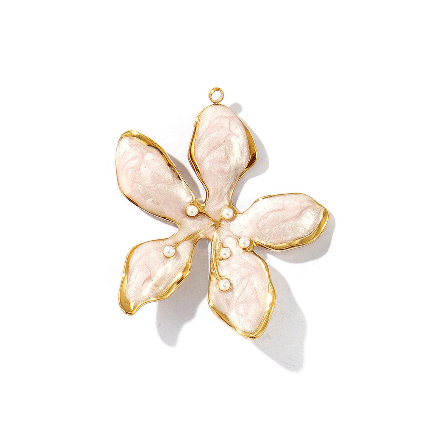 Charms Fleur Exotique - Email Rose clair
