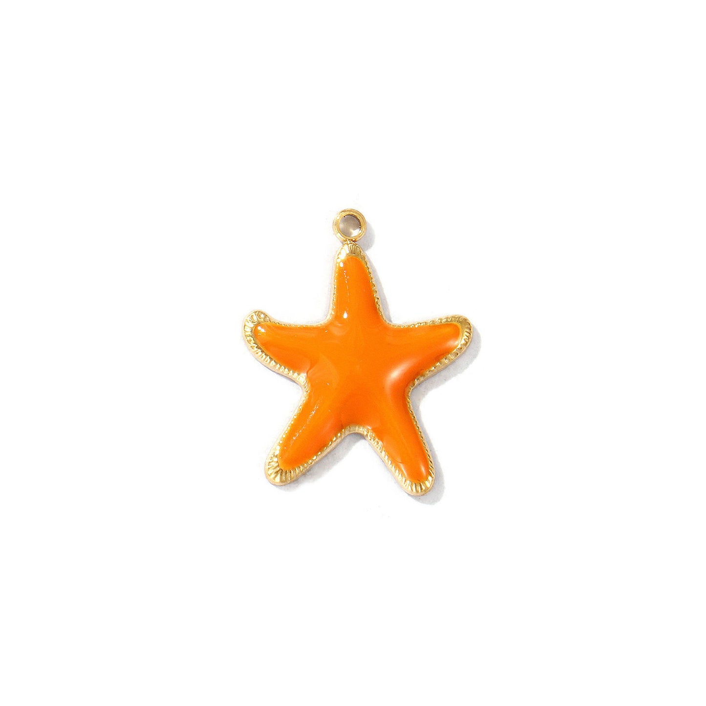 Charms Etoile de mer - Email orange