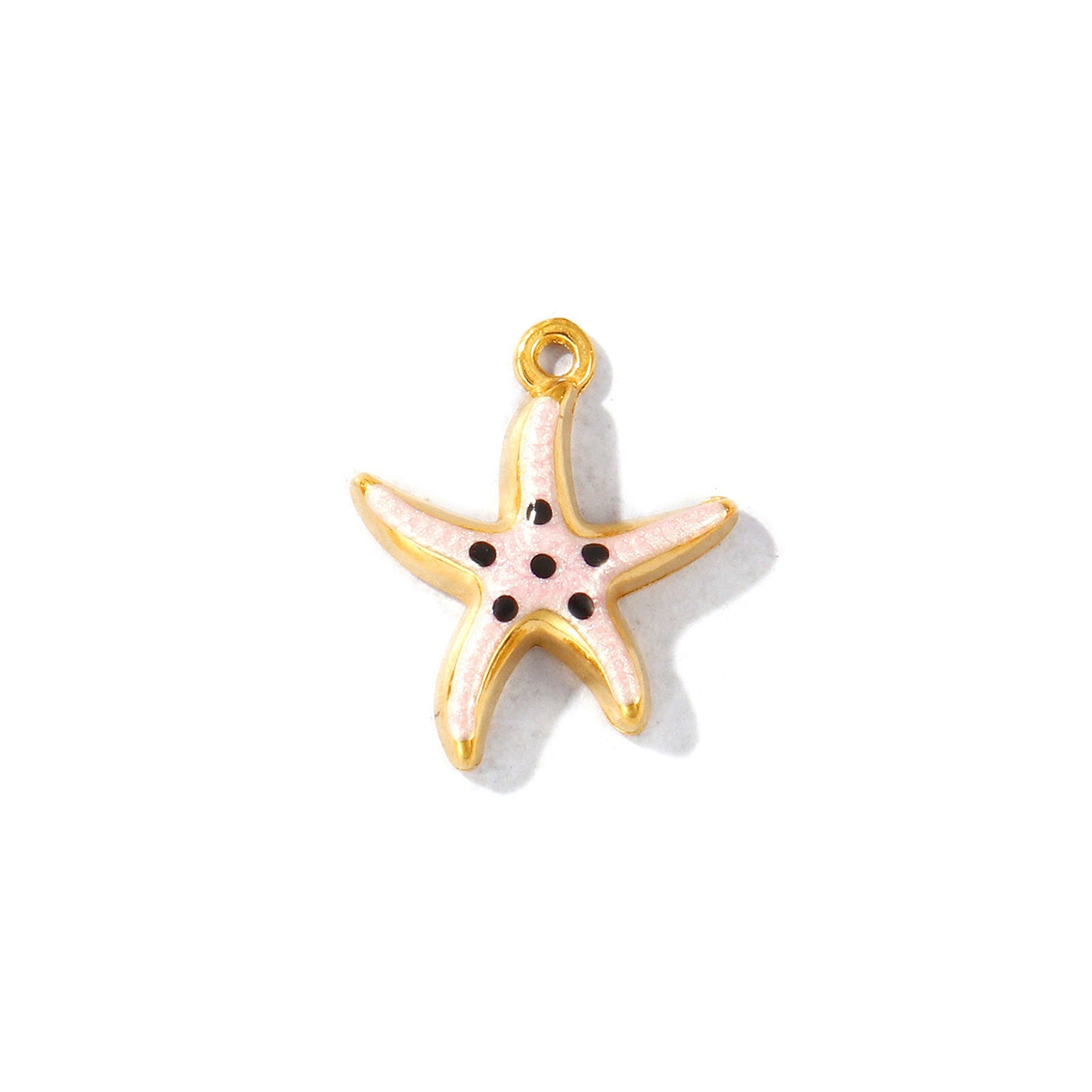 Charms Etoile de mer - Email rose