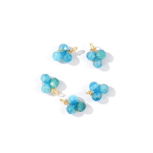Charms Grappe Pierre x 3  - Bleu