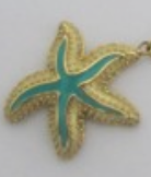 Charms Etoile de mer émail Bleu