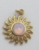 Charms Soleil strass rose