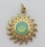 Charms Soleil strass vert