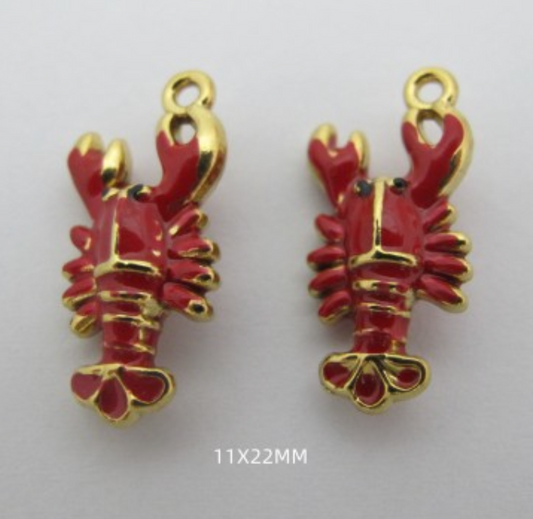 Charms Homard émail rouge