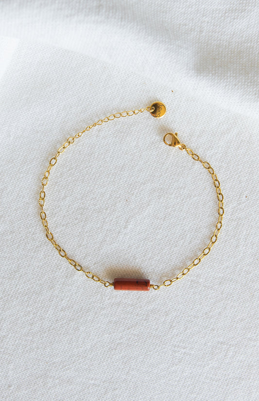 Bracelet Isa - Jaspe rouge