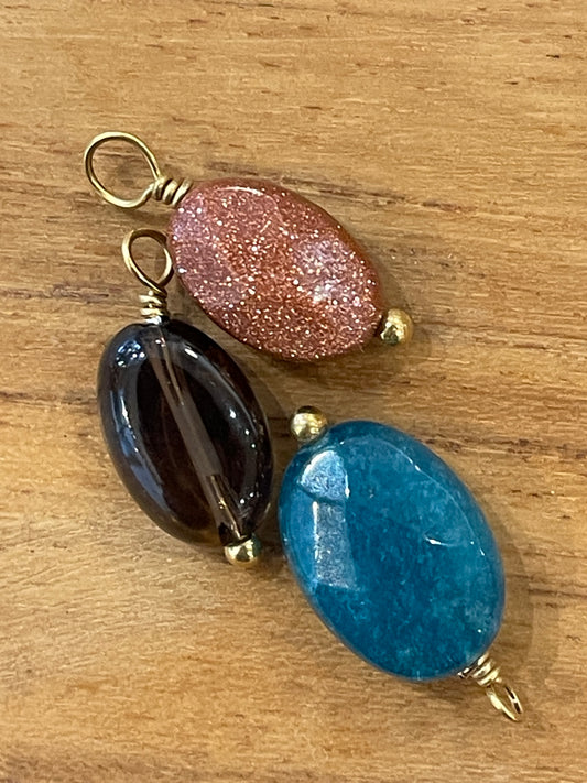 Charms ovale multipierres | Petit modèle