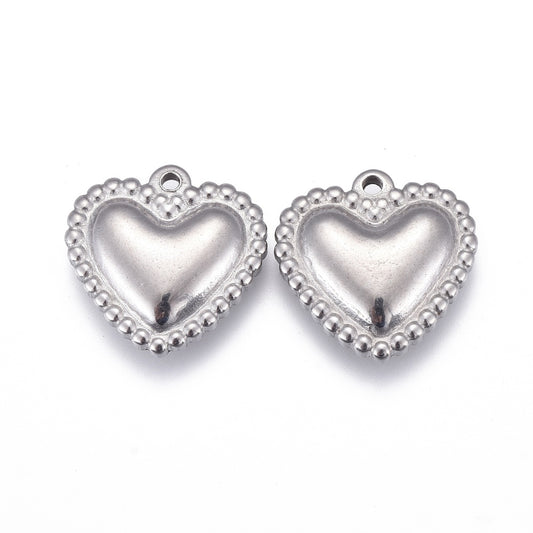 Charms Coeur billes - Argent