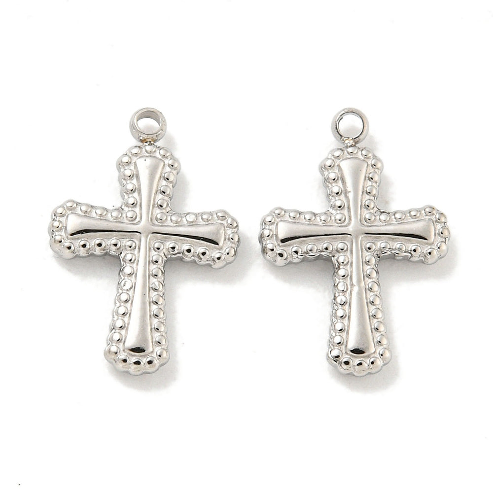Charms Croix décorée - Argent
