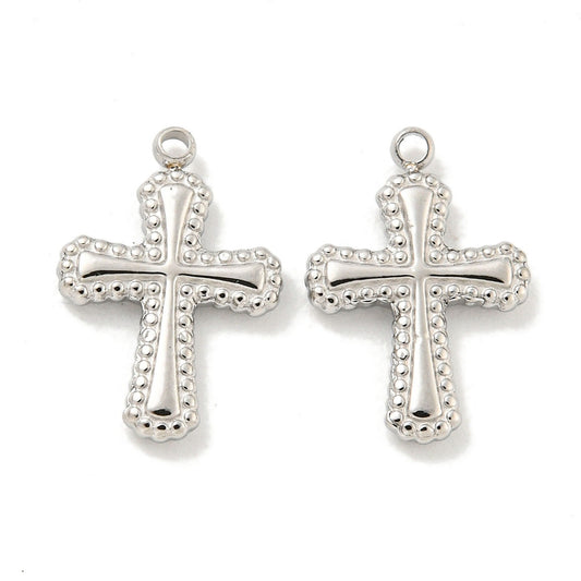 Charms Croix décorée - Argent