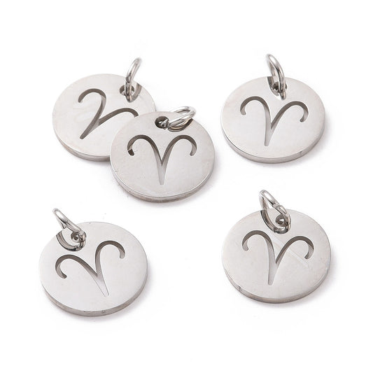Charms Médaille Bélier Astro - Argent