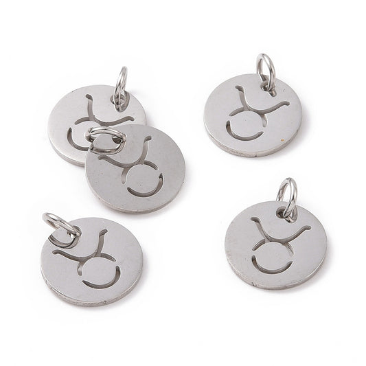 Charms Médaille Taureau Astro - Argent