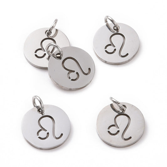Charms médaille Lion Astro - Argent