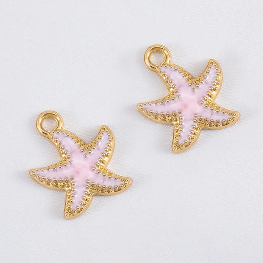 Charms Etoile de Mer - Email Rose clair