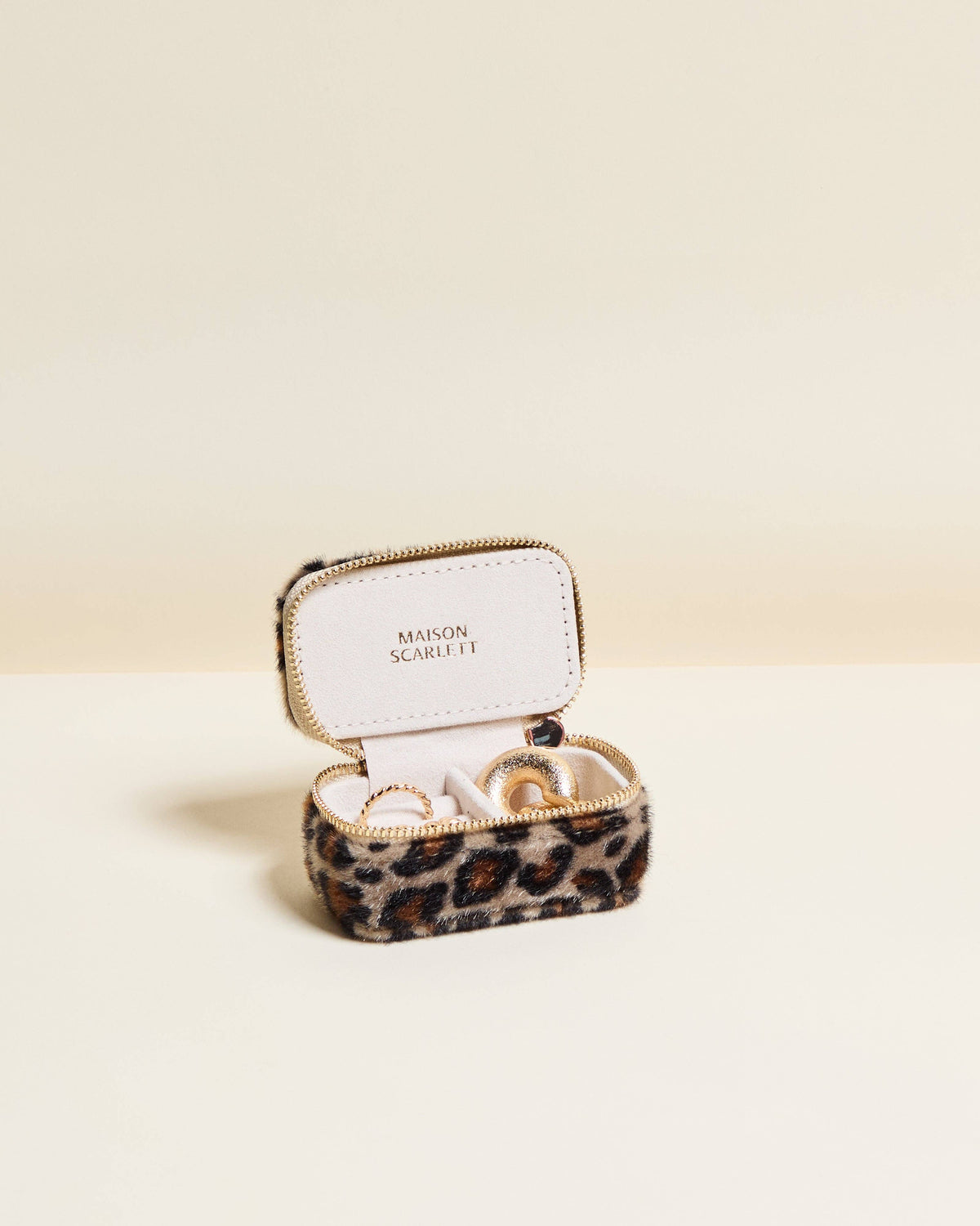 Boîte à bijoux Marie - Velours Léopard