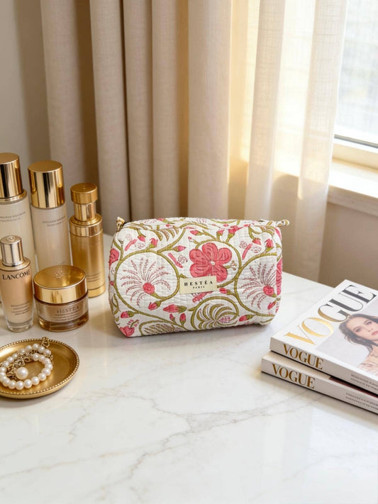 Trousse de toilette matelassée - Chloé : Blanc - Taille S