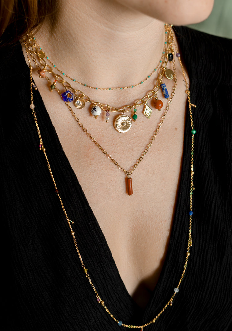 Collier Isa - Jaspe rouge