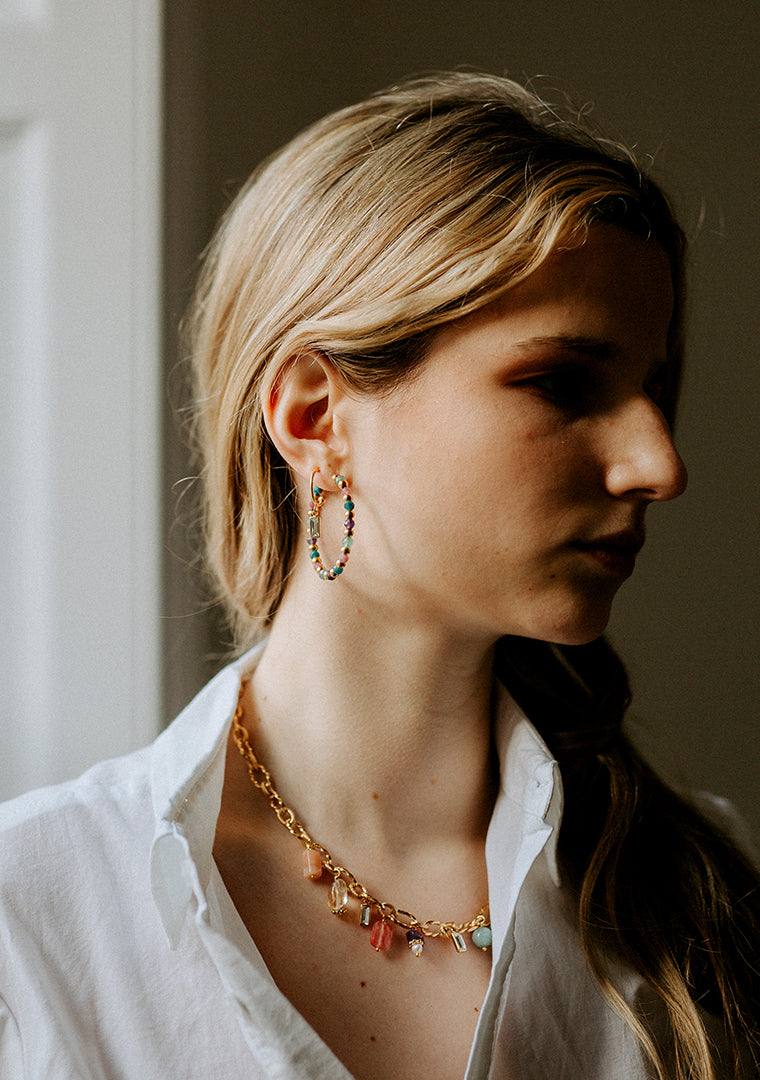 Collier Éléa - Multi-pierres pastel