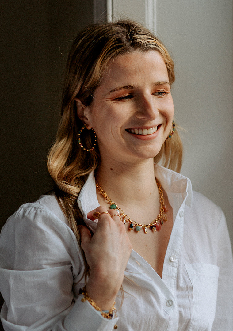 Collier Éléa - Multi-pierres pastel