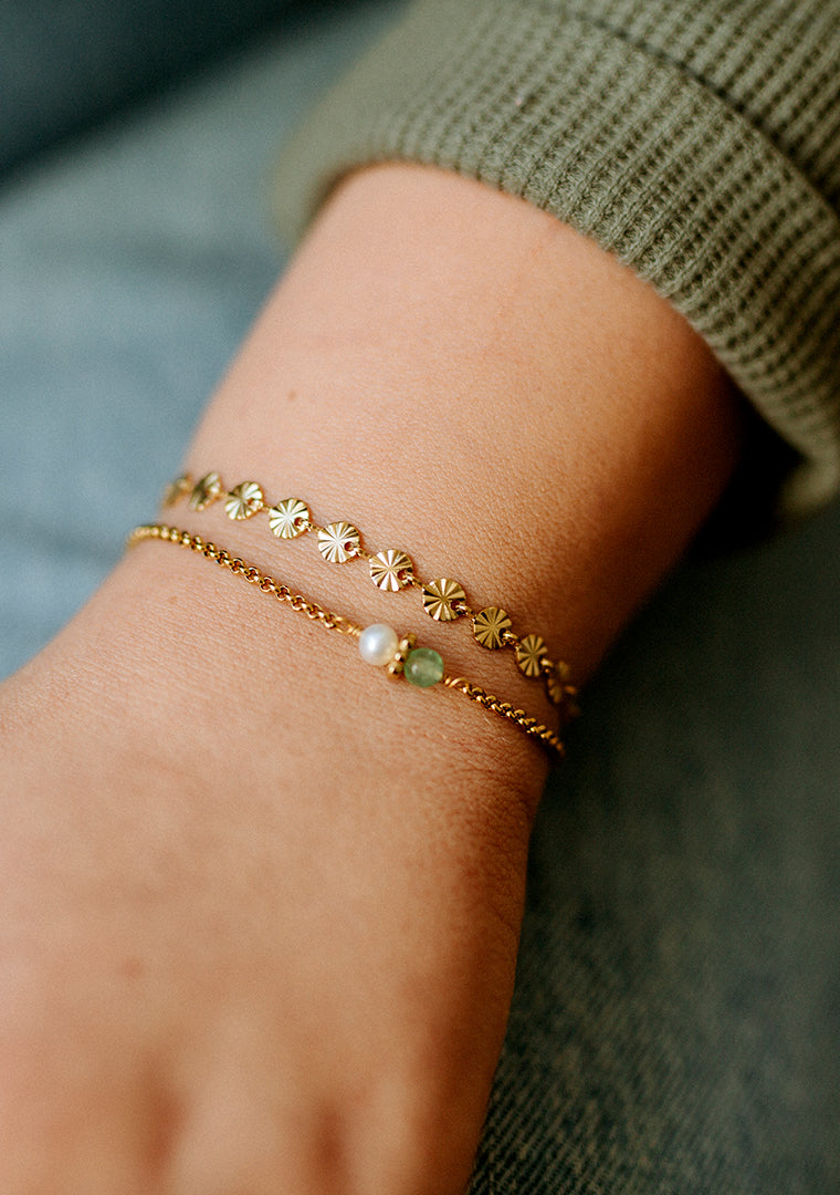 Bracelet Tisha - Aventurine & Perle d’eau douce