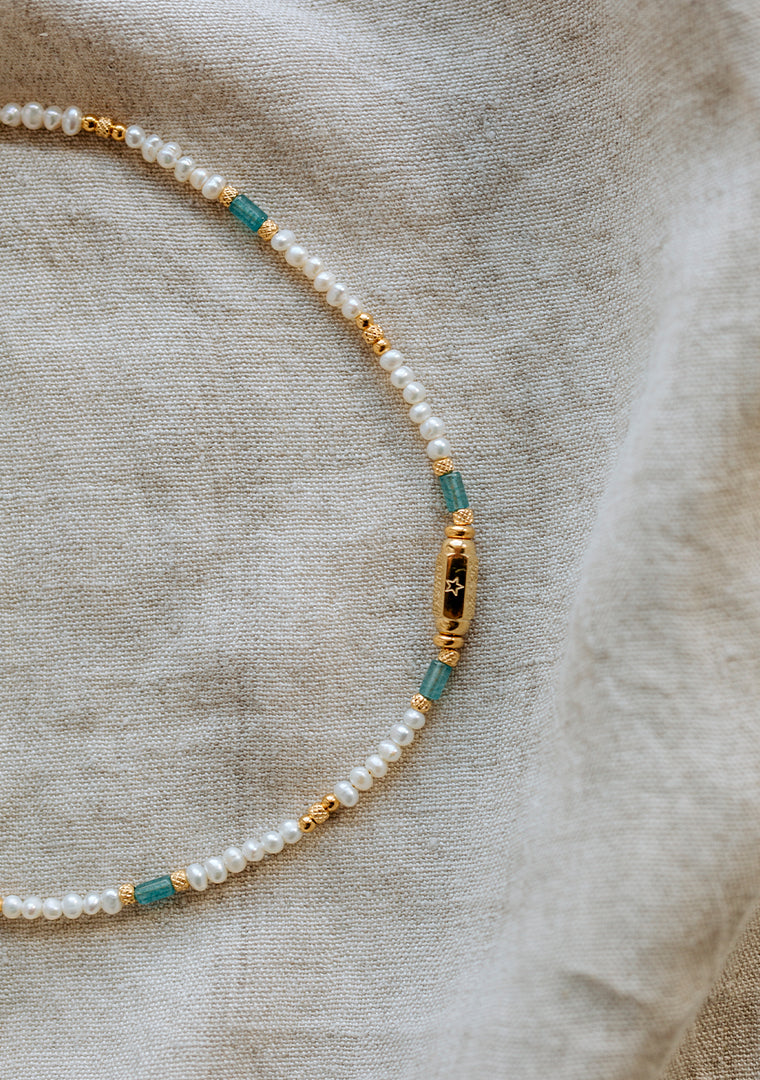 Collier Léana - Perles d’eau douce & Apatite