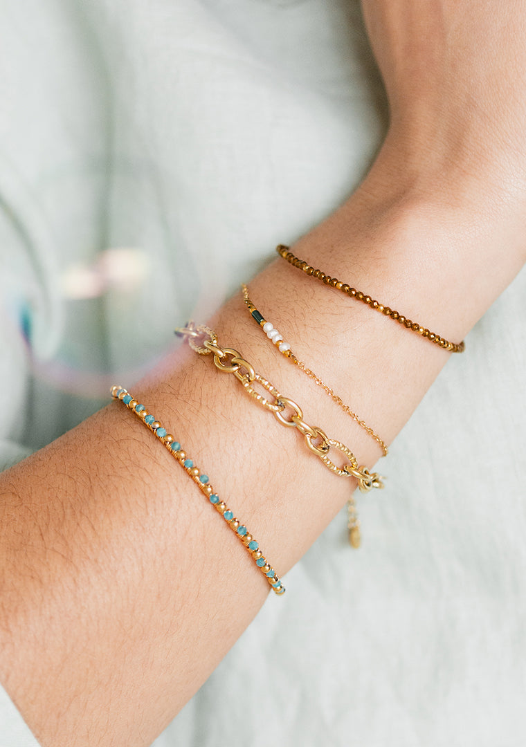 Bracelet Alya - Hématites bronze