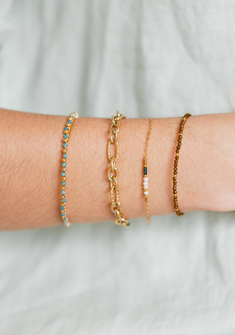 Bracelet Alya - Hématites bronze