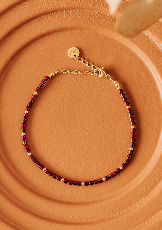 Bracelet Alya - Hématites violettes