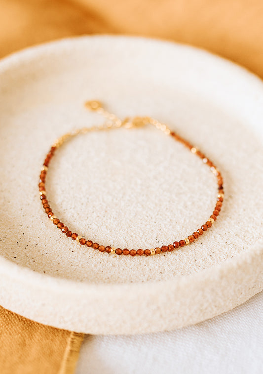 Bracelet Alya - Grenat Ocre