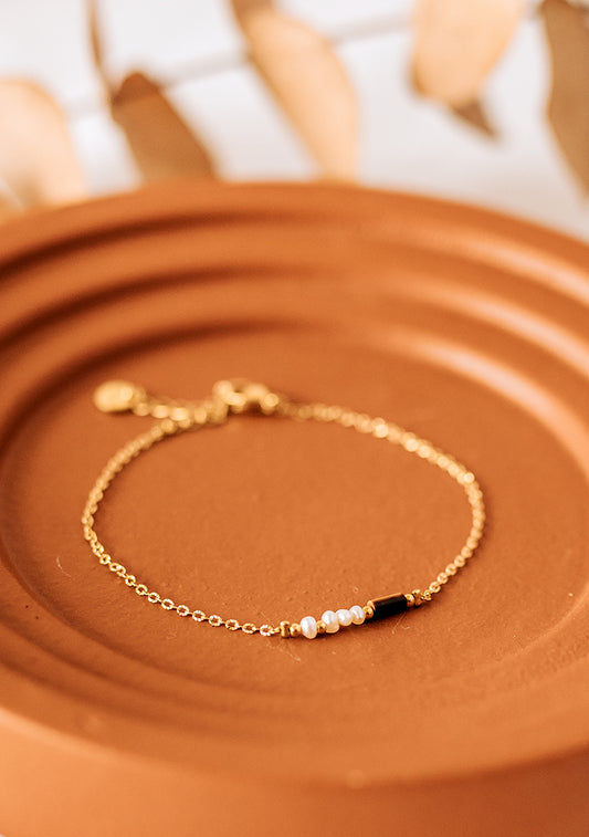Bracelet Baya - Perles d'eau douce & Oeil de Tigre