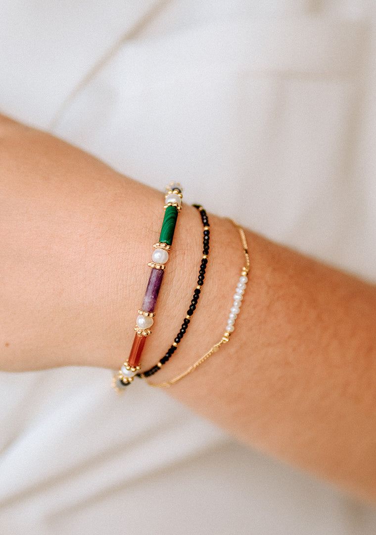 Bracelet Alya - Agate noire