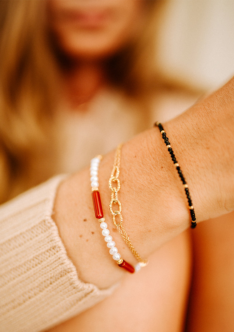 Bracelet Alya - Agate noire
