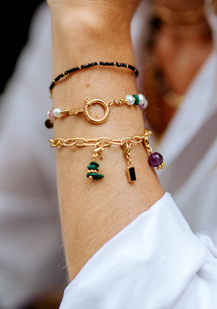 Bracelet Alya - Agate noire