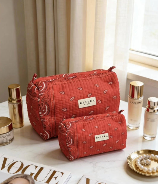 Trousses de toilette matelassée - Bandie Rouge - Taille M