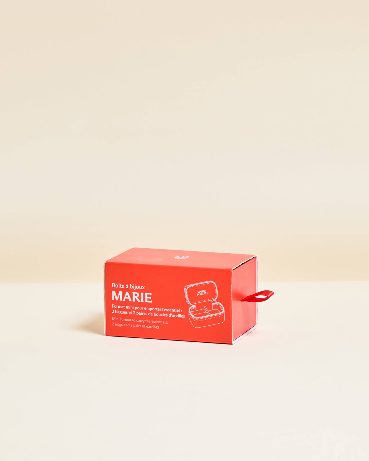 Boîte à bijoux Marie - Rayures Givré / Réglisse