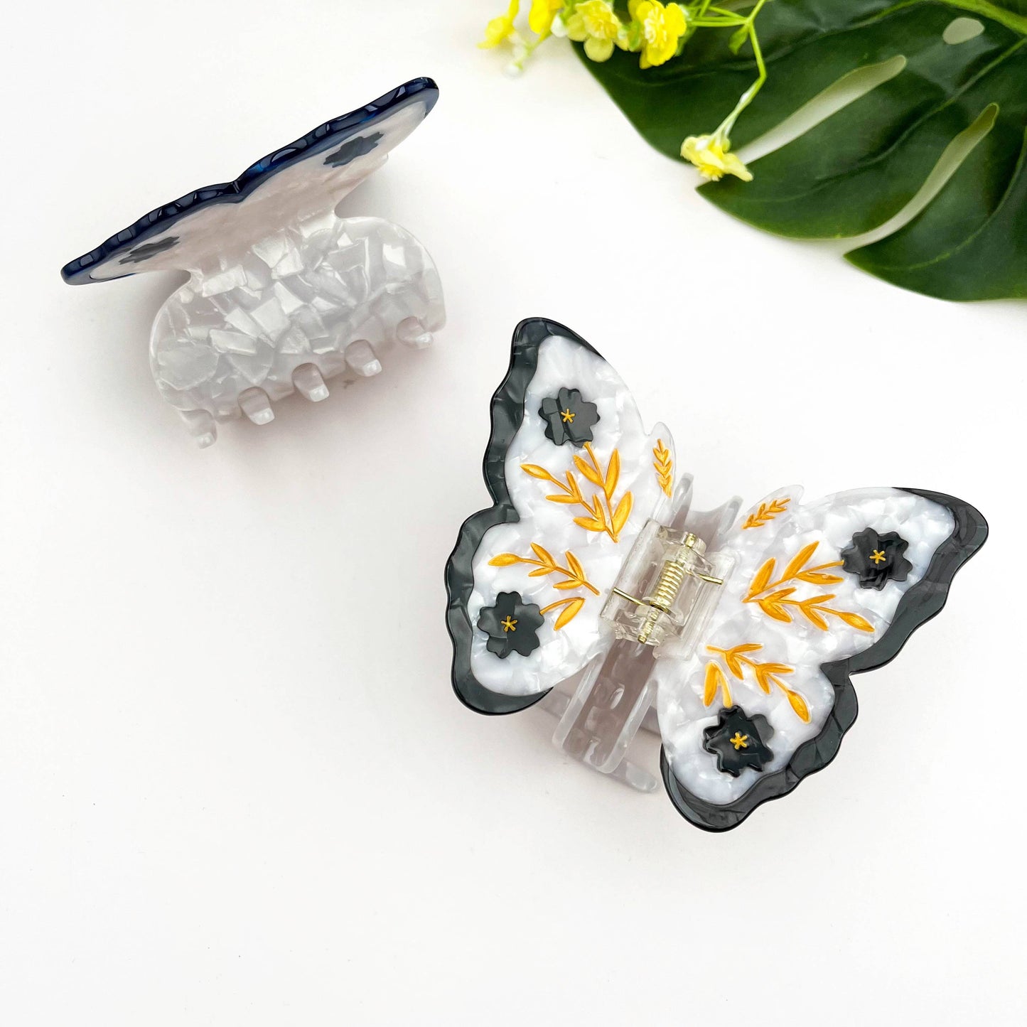 Pince Papillon Gris Noir