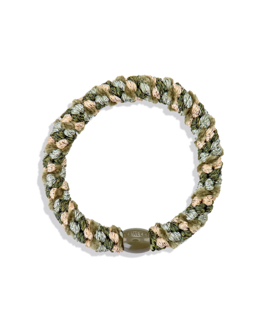 Elastique à cheveux / Bacelet Kknekki - Mix Vert Beige Paillettes