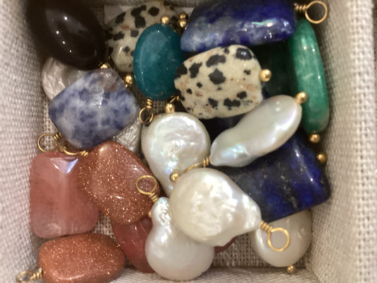 Charms rectangle multipierres | Grand modèle