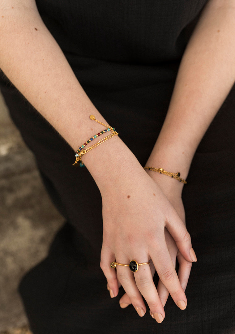 Bague Rosie - Agate noire