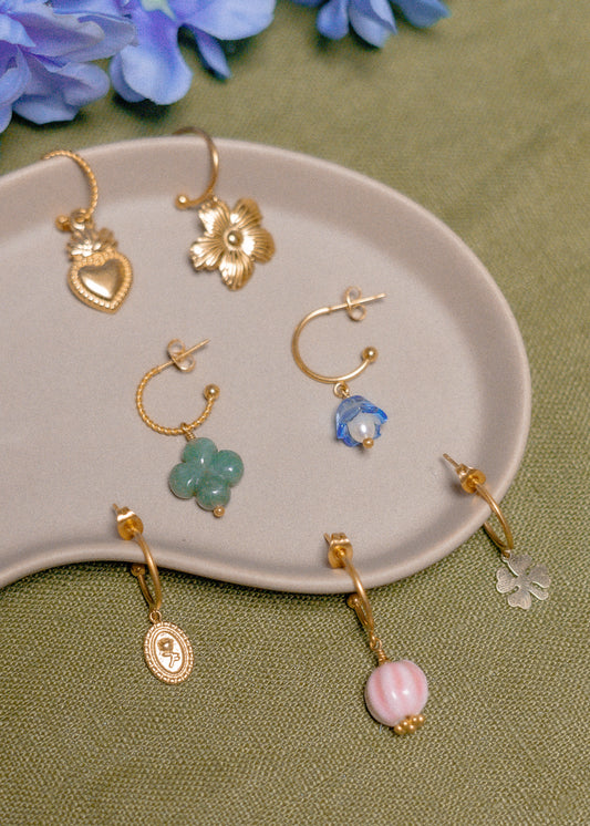 Mini créoles Renaissance - Multi-pierres