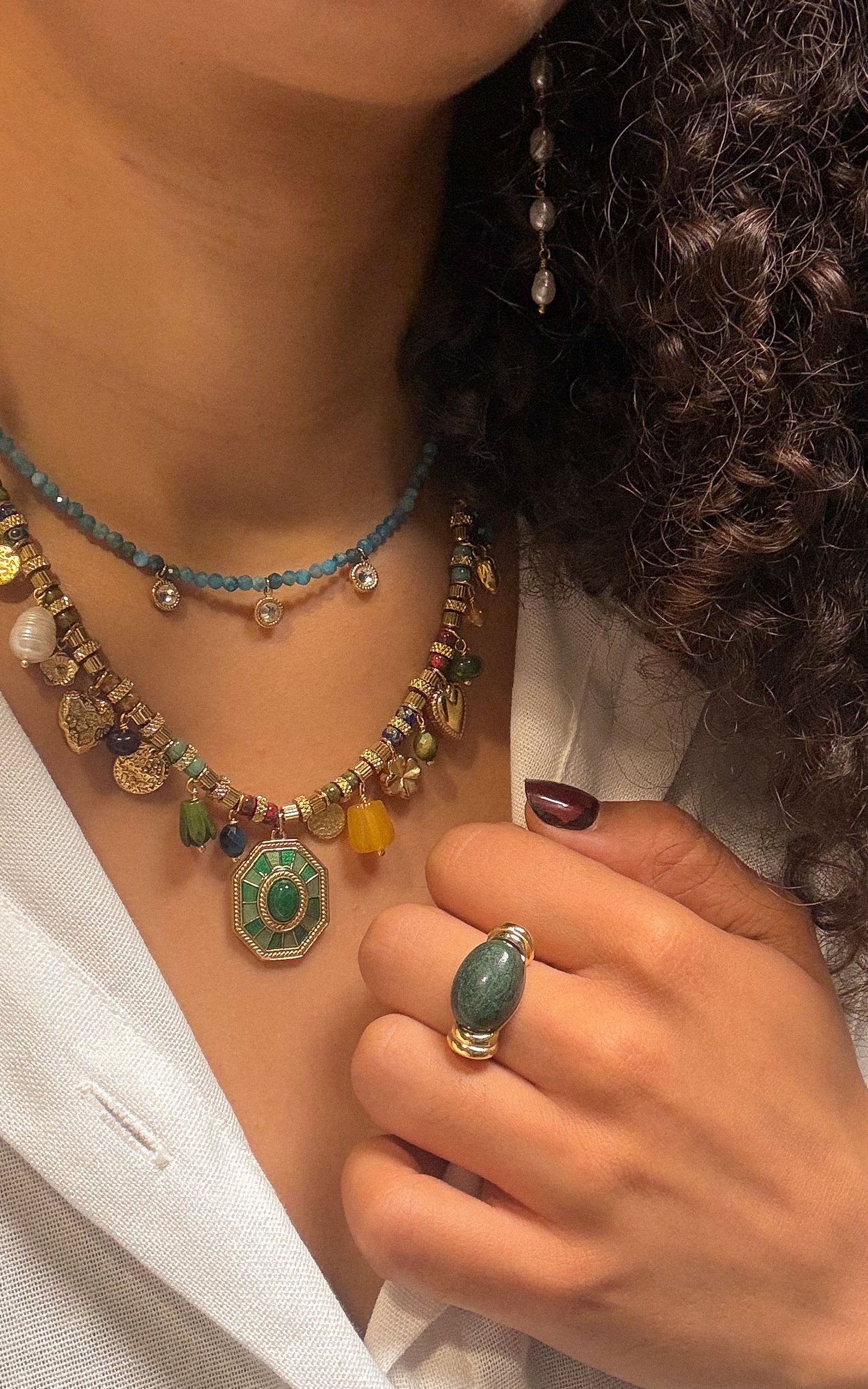 Collier Amina - Multi-pierres