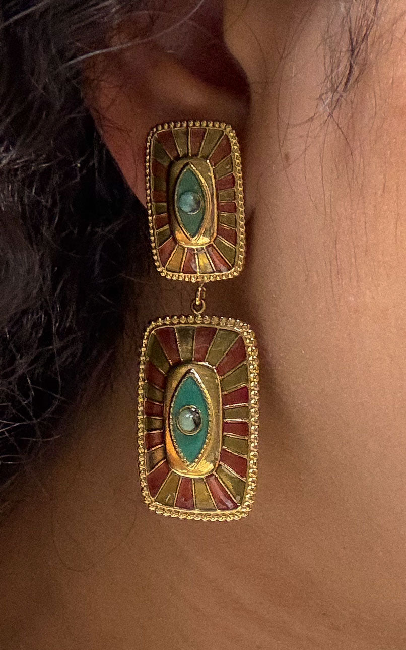 Boucles Melia - Turquoise africaine
