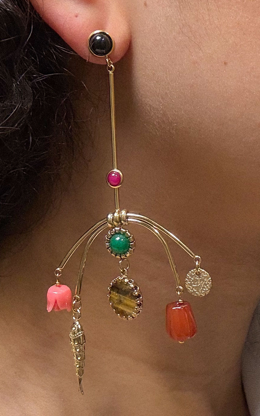 Boucles Aminata - Multi-pierres