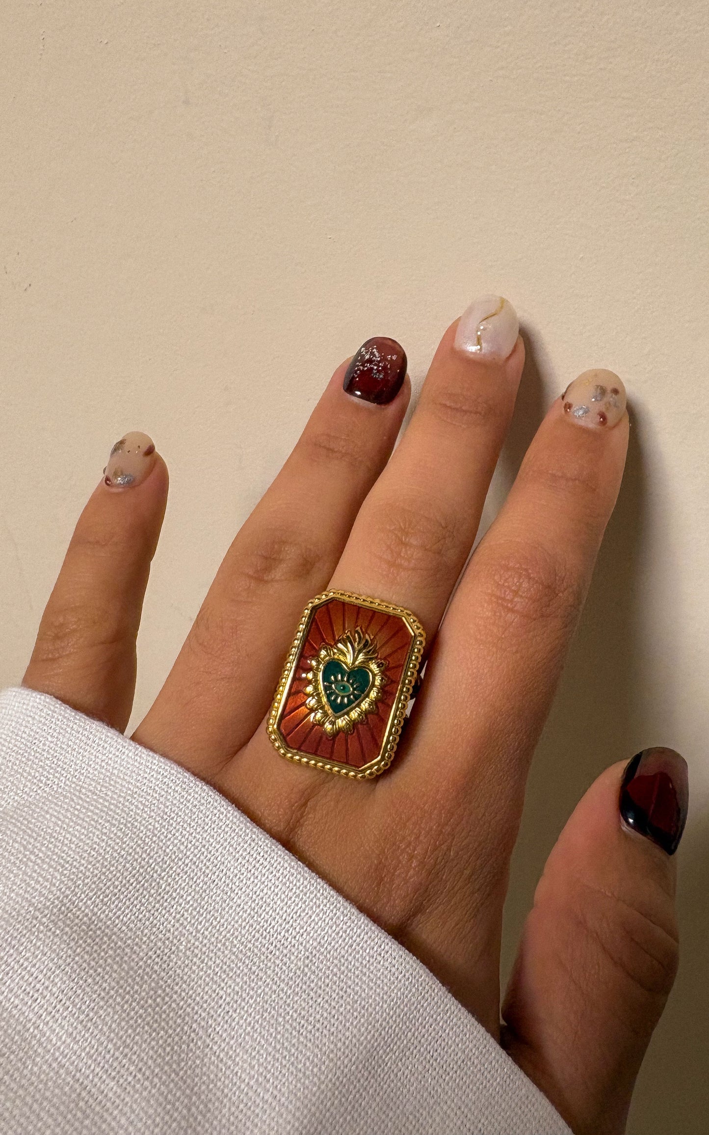 Bague Corazon - Rouge