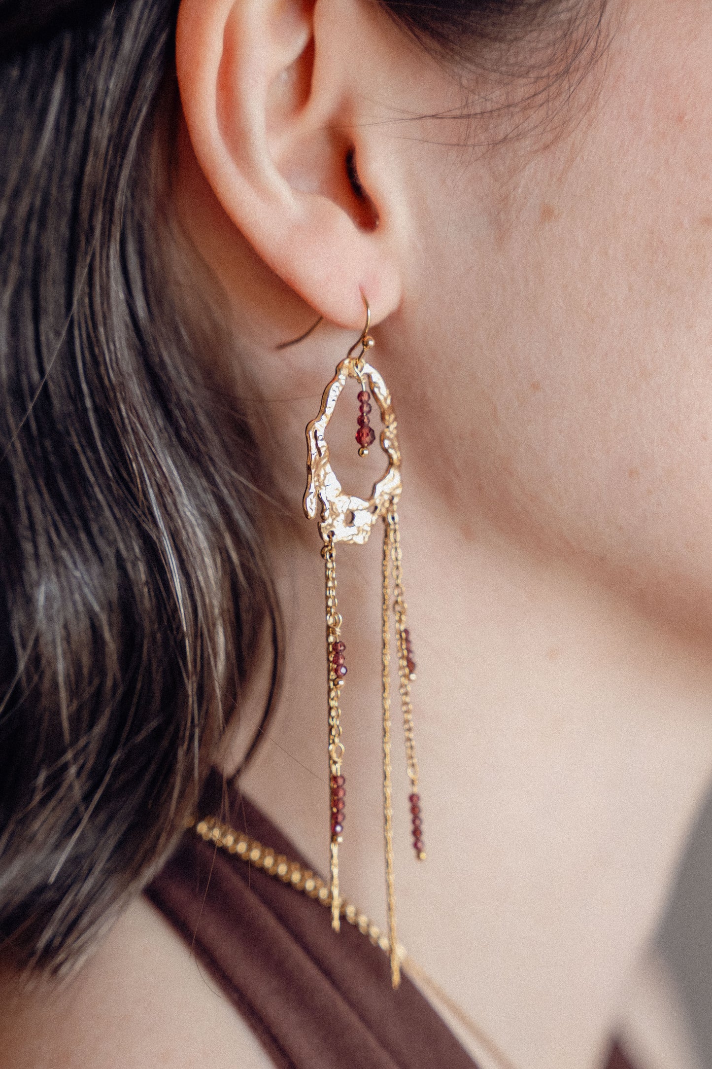 Boucles Haba - Grenat